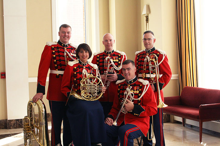 The Presidents Own” U S Marine Band Brass Quintet From Washington D