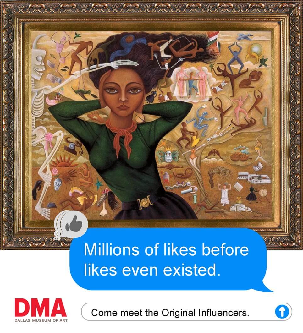 art piece with social media comments
