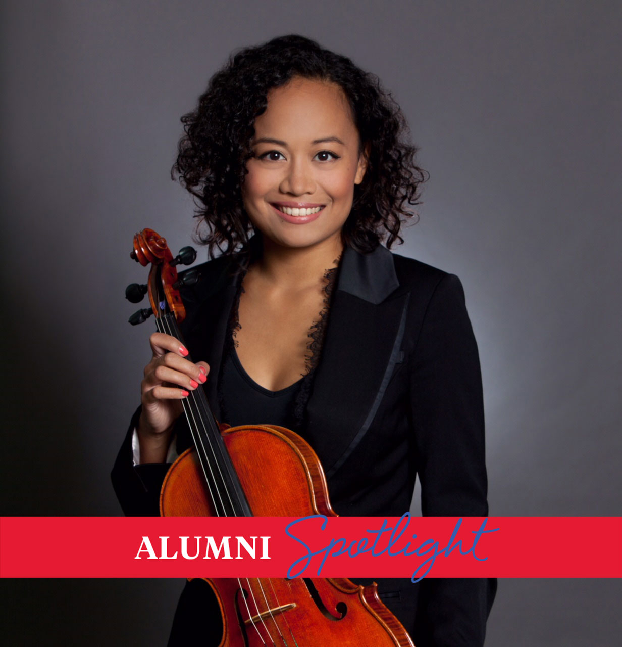 Alum Imelda Tecson (M.M. '09) is a professional violist and violinist.