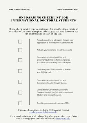 International PhD Student Checklist 2021 Image