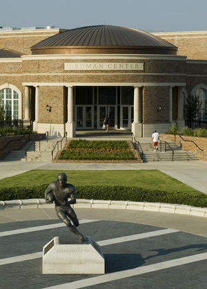 Dedman Center with Doak Walker statue