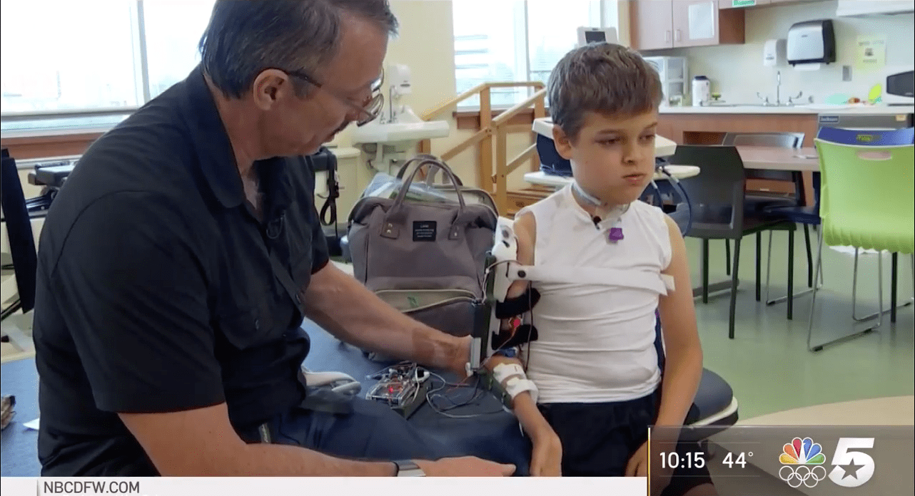 SMU robotic arm is helping Beaumont boy make a remarkable recovery after polio-like condition