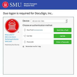 DocuSign Duo Authentication