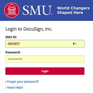 DocuSign Login with SMU ID