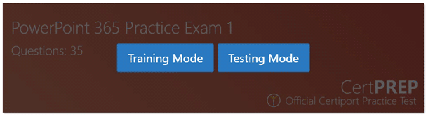 Screenshot of the GMetrix test selection. 