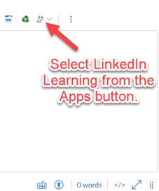 A screenshot of the Apps button in the Rich Text Editor of Canvas.