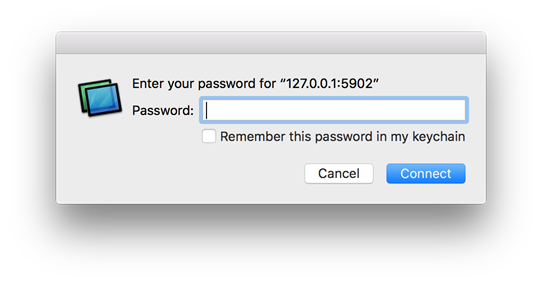 screenshot of the macOS Connect to Server window.