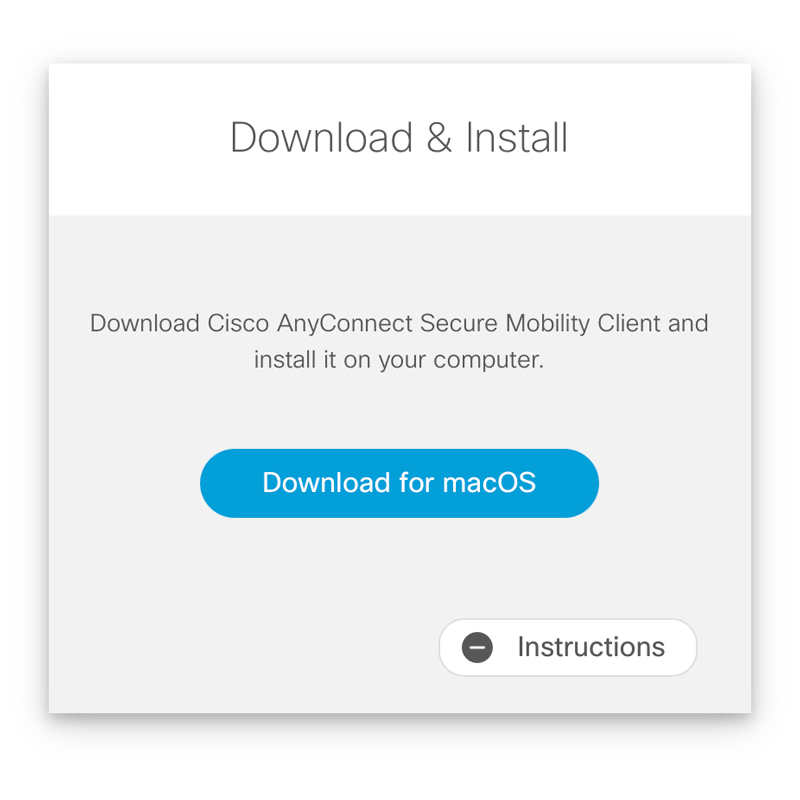 AnyConnect VPN download button