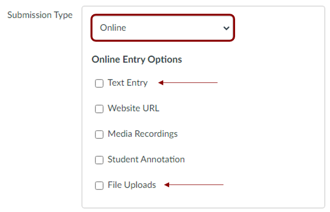 screenshot of submission type in Turnitin