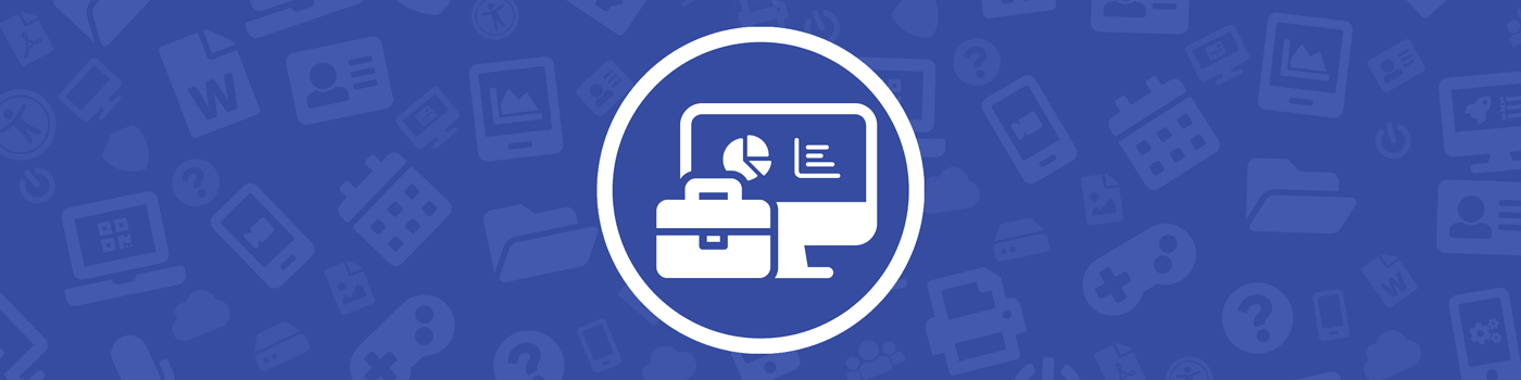 OIT Business Applications icon on blue background. 