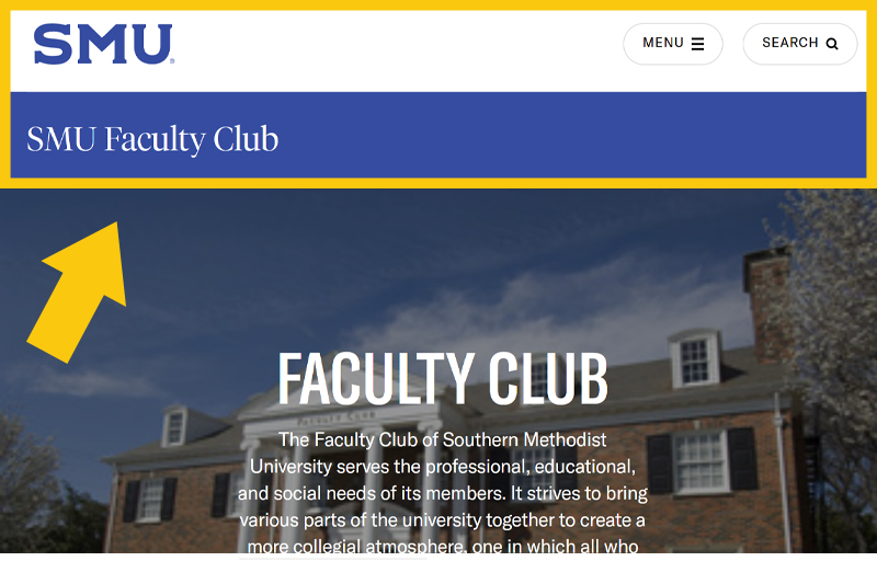 Default SMU masthead with department name