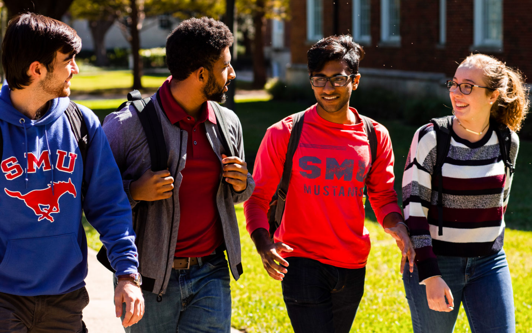 students walking