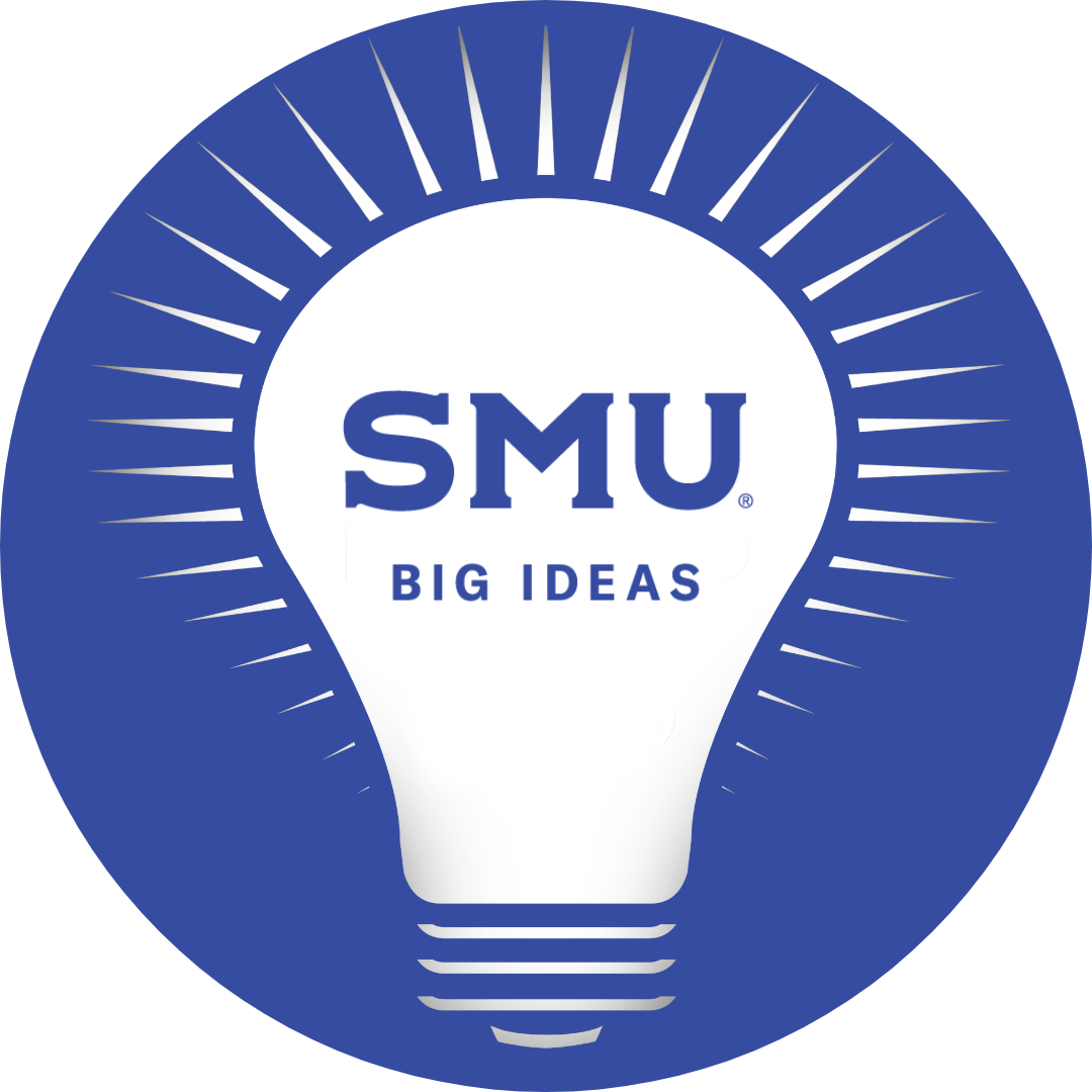 SMU Big ideas logo on a lightbulb in a blue circle
