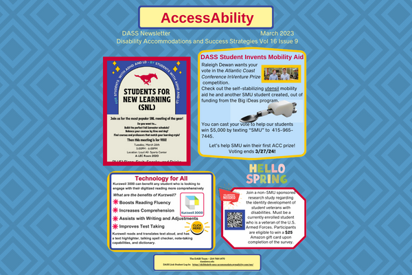 Cover of March 2024 issue of AccessAbility newsletter