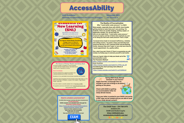 Front page of November 2023 Accessibility issue