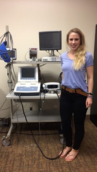 Amanda Woodruff at the Southern Methodist University's (SMU) Cerebral Vascular Laboratory