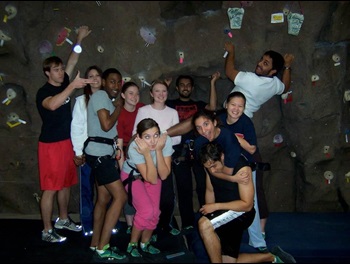 SMU Wellness Students at Rocking Climbing Event