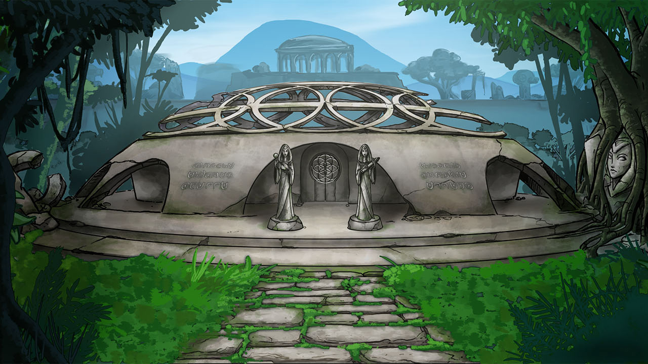 Atlantis Jungle. The jungle engulfs the ruins of the Great Library of Atlantis.