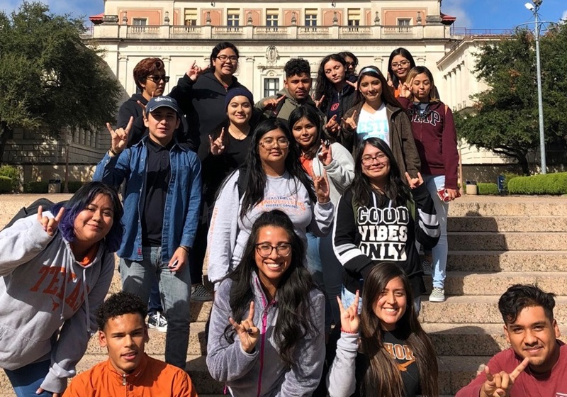 The top 6% seniors at Spruce High School visiting the University of Texas at Austin to receive college information