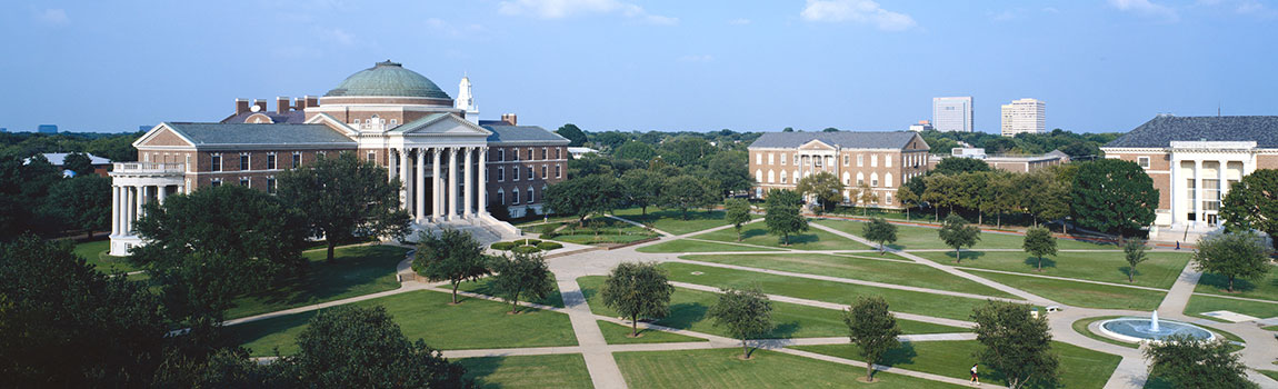 SMU Campus view of Dallas Hall