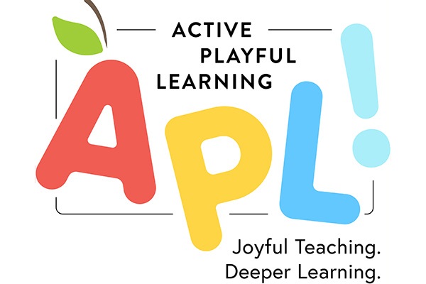 APL Logo: Active Playful Learning. Joyful Teaching. Deeper Learning.