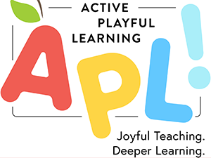 Active Playful Learning logo. Joyful Teaching. Deeper Learning.