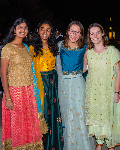 Students at the Diwali celebration