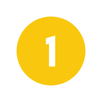 Image of the number 1 in a yellow circle