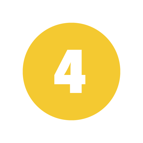 Yellow circle with the number 4 inside