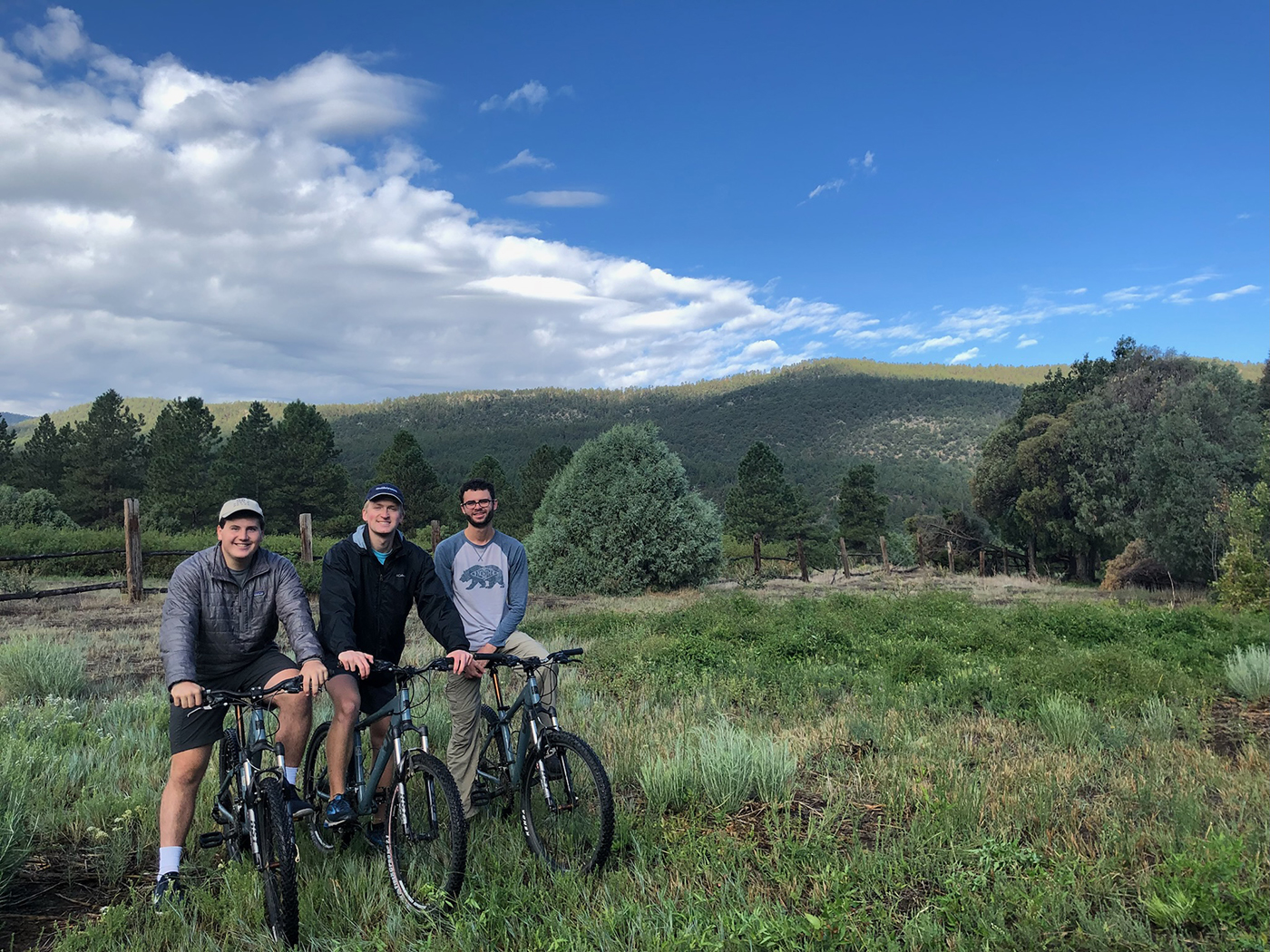 SMU-in-Taos students enjoy a bike ride in the hills