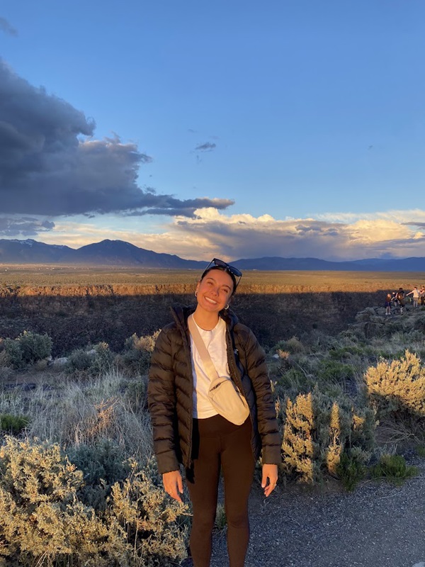 Taos student Laruen Cibrowski poses for a picture in the high desert of New Mexico.