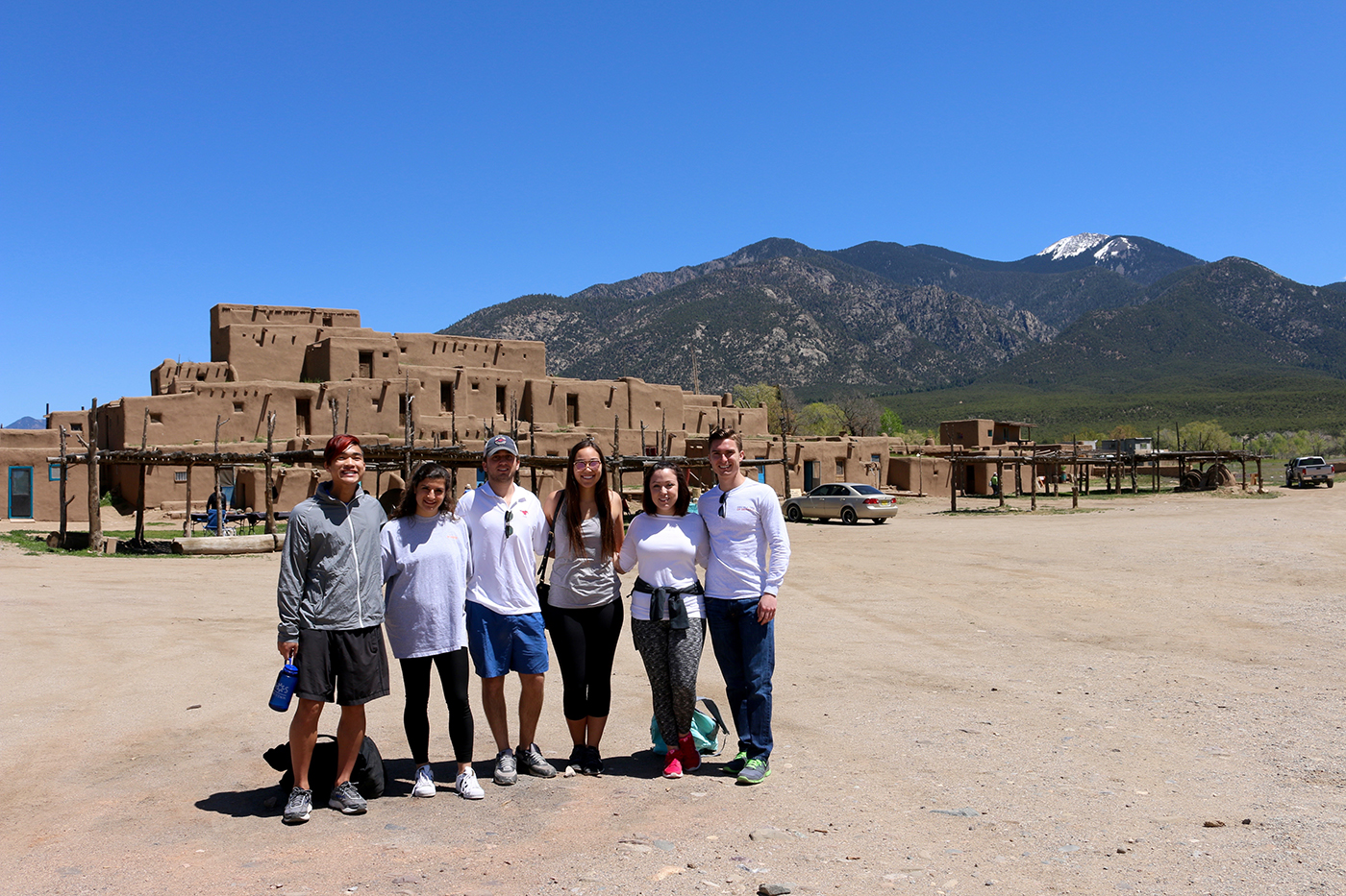 A group of SMU-in-Taos students visits Taos Pueblo