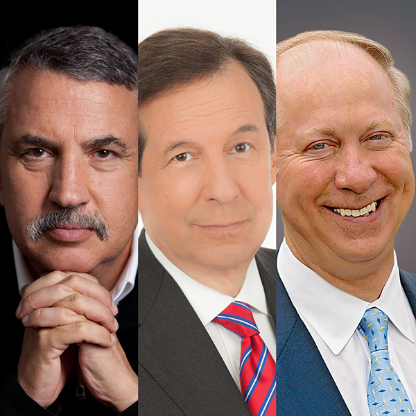 Tom Friedman and Chris Wallace with David Gergen