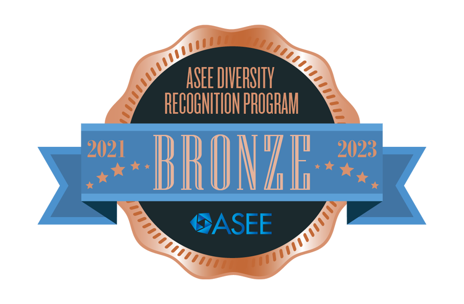 Graphic of ASEE diversity recognition program Bronze award 2021, 2023
