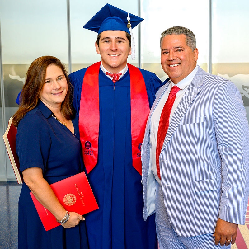 Proud parents with their grad