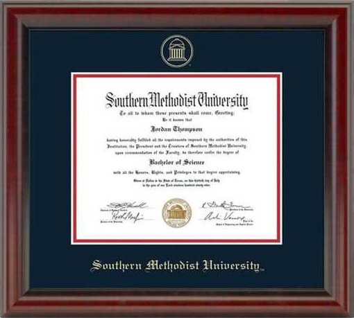 Framed SMU diploma