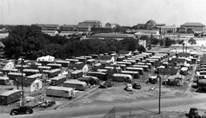 Trailerville at SMU in the late 1940s