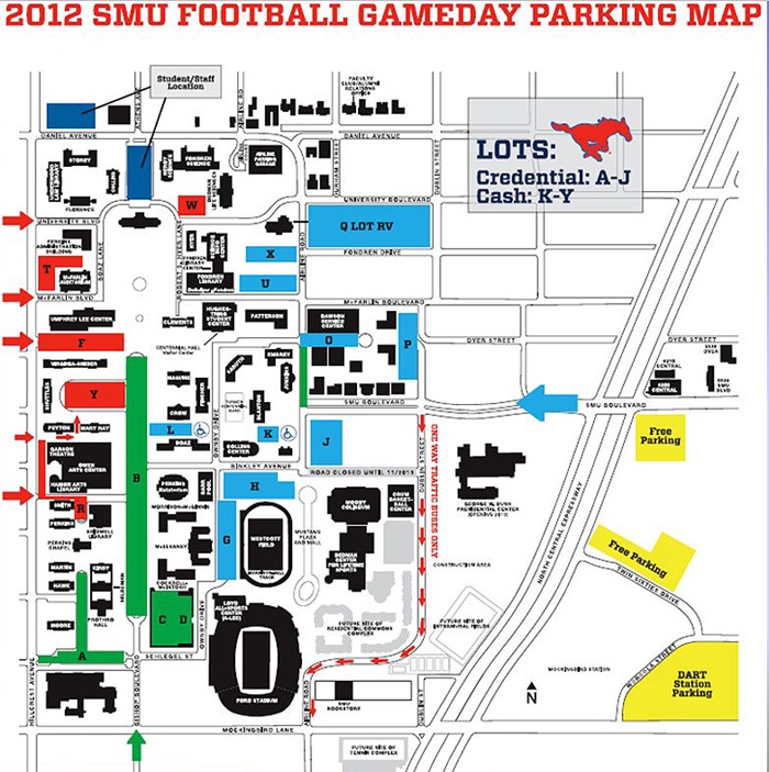 Game Day 2012 Parking Map