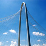 The Margaret Hunt Hill Bridge over the Trinity River in Dallas