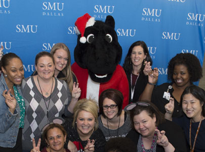Santa Peruna at Thurgood Marshall Elementary School in Richardson