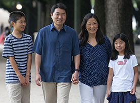 David Son, his wife Heidi Son, Kaylee Son and Geoffrey Son