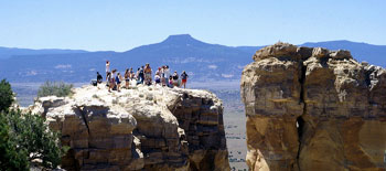 Students on a moutain near Taos