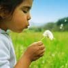 child learns from flower