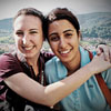 Lindsey Perkins ’09 (left) and Sommer Saadi ’08 in Romania.