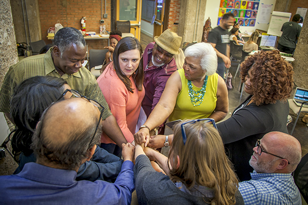 group of women in circle