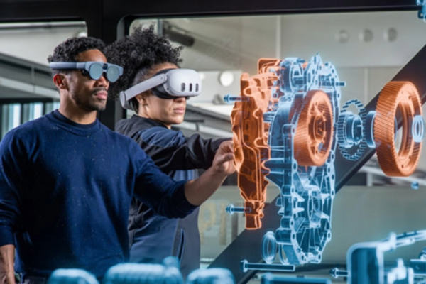 Digital Twin Technology and Advanced Manufacturing Stock Image