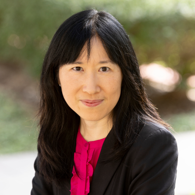 A square portrait photo of Dr. Jia Zhang at SMU