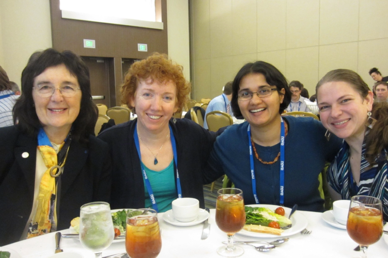 From left: Professor Christine Shoemaker (Cornell University, emeritus), Professor Barbara Minsker (SMU Lyle), Professor Meghna Babbar-Sebens (Oregon State), and Dr. Debora Piemonti (Jacobs Inc.)