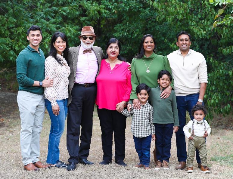 Lyle alum and OREM Professor Dr. Nandlal Singh and his family