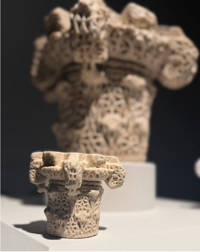 Replica with original in the background. Photo by Cristina Aldrich. 